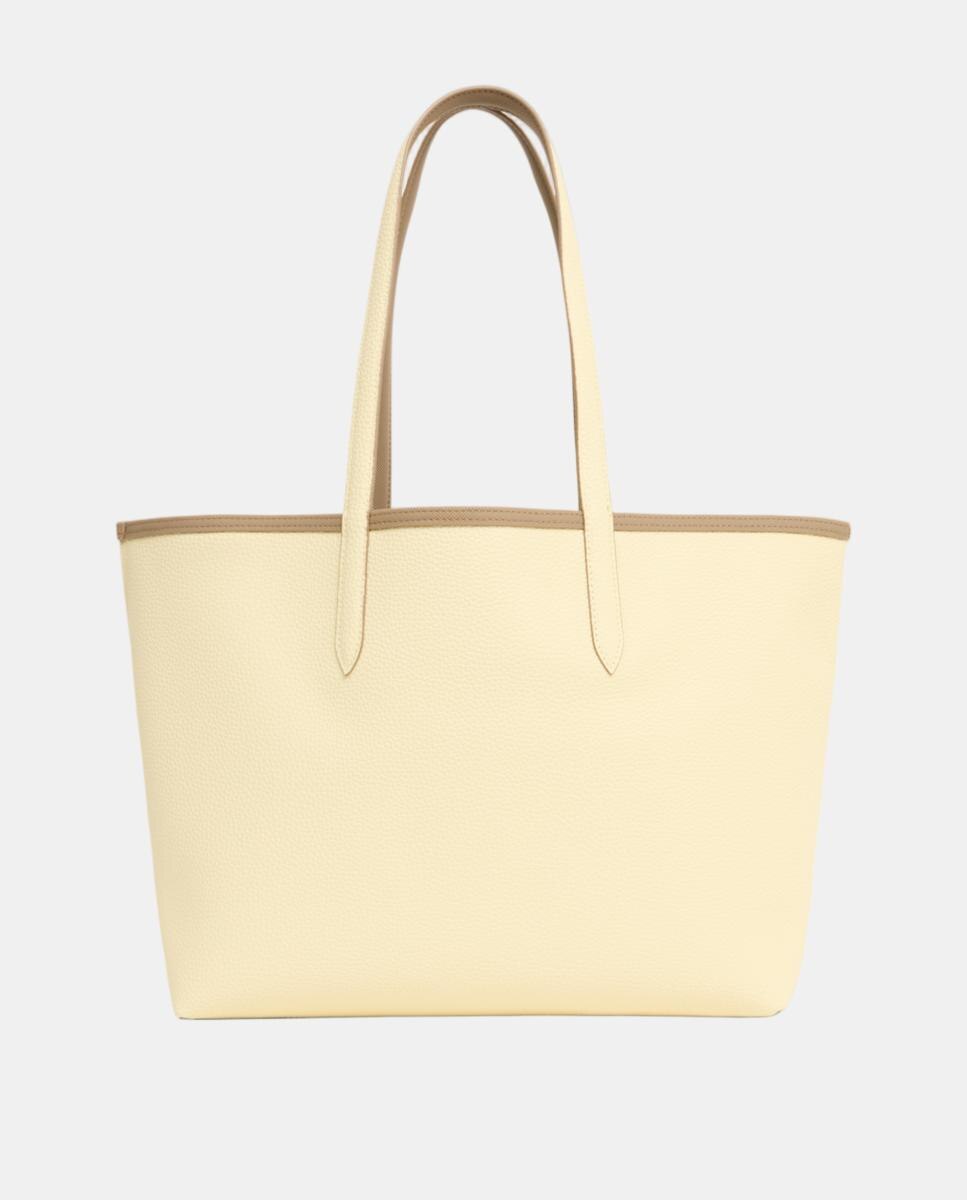 Bolso shopper reversible en marrón con logotipo metálico - Lacoste - Marrón claro Marrón claro-6