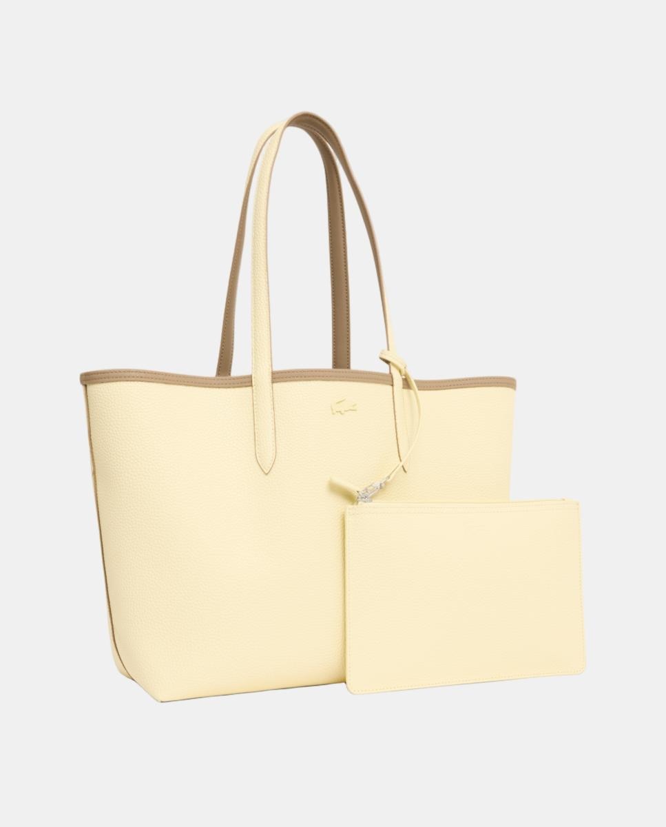 Bolso shopper reversible en marrón con logotipo metálico - Lacoste - Marrón claro Marrón claro-7