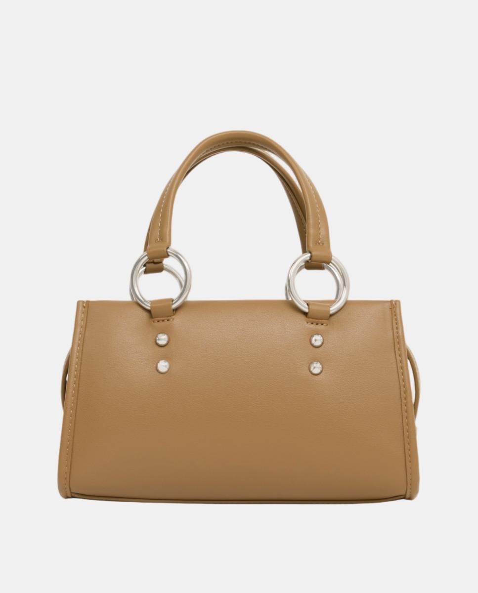 S Top Handle Bag Castanho-2