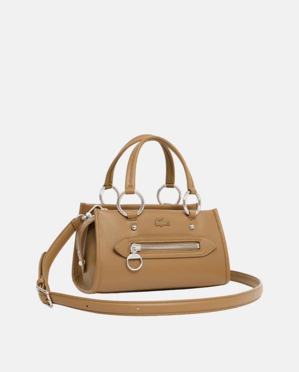S Top Handle Bag Castanho-3