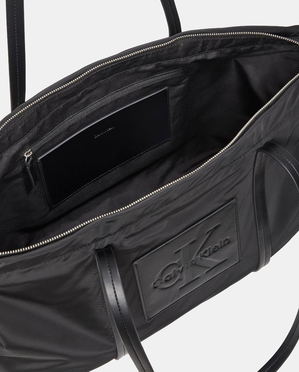 Mala Tipo Tote de Nylon Preto-3