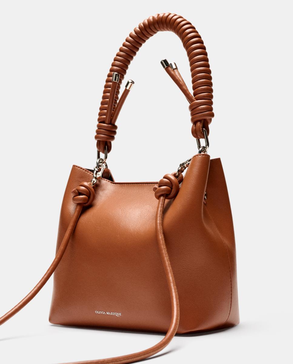 Mala Média com Fecho Magnético Modelo Le Sac Castanho-claro-3
