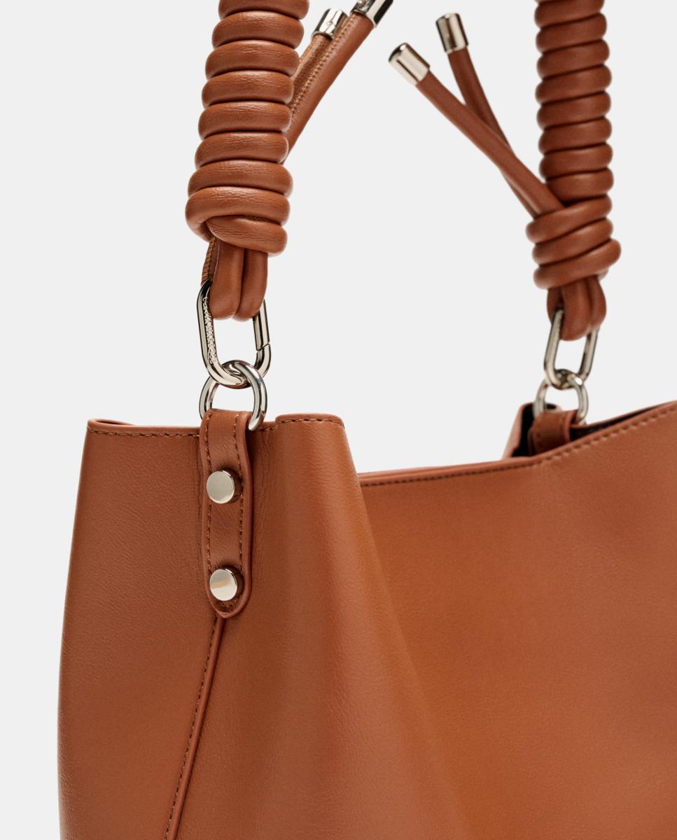 Mala Média com Fecho Magnético Modelo Le Sac Castanho-claro-4