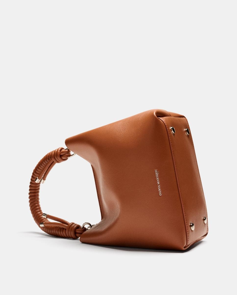 Mala Média com Fecho Magnético Modelo Le Sac Castanho-claro-5