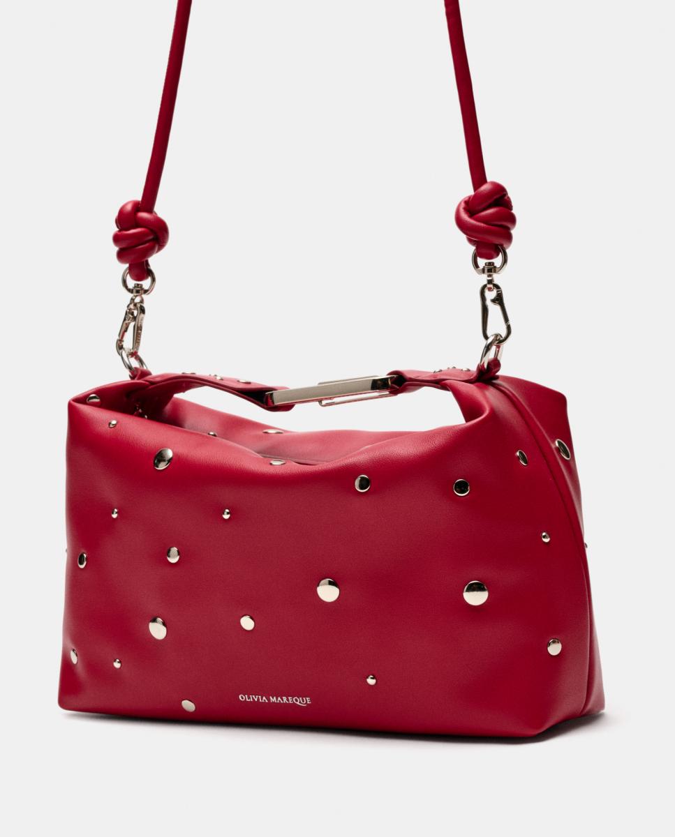 Bolso mediano con cierre cremallera modelo KENZA ROCK - Olivia Mareque - Granate Granate-3