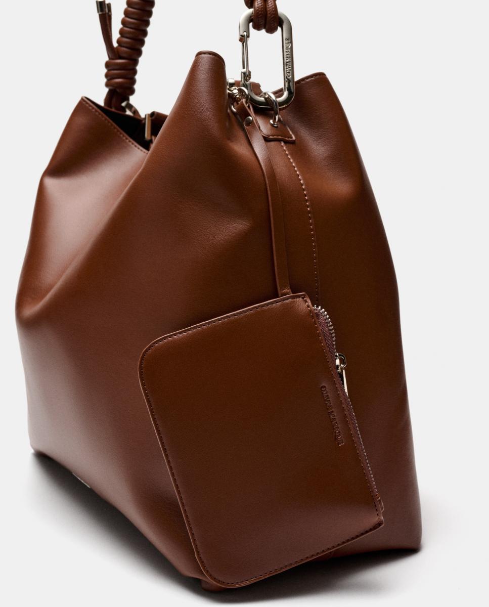 Bolso grande con cierre imantado modelo LE SAC - Olivia Mareque - Marrón Marrón-4