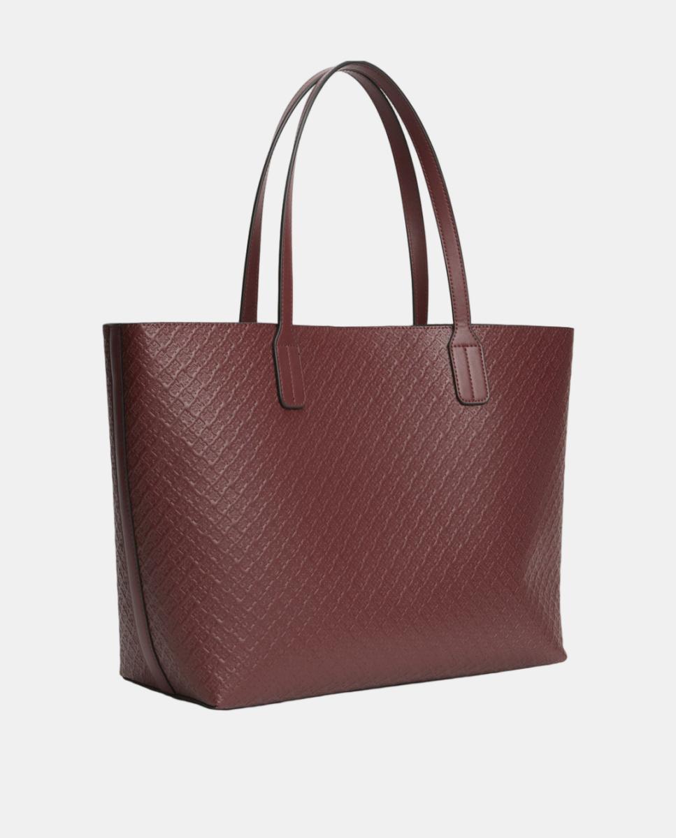 Mala Tipo Tote com Monograma Gravado Grená-2