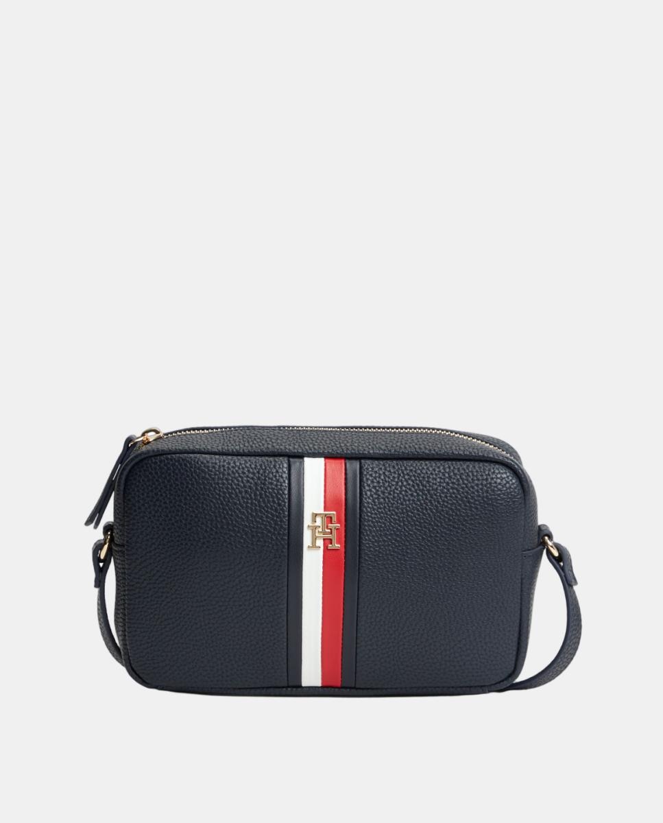 Imagen 0 de Bolso estilo bandolera de mujer en color azul marino con detalle frontal Azul marino