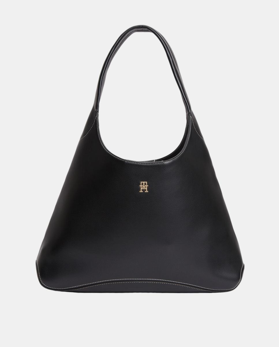 Bolso de hombro de mujer en color - Tommy Hilfiger - Negro Negro-1