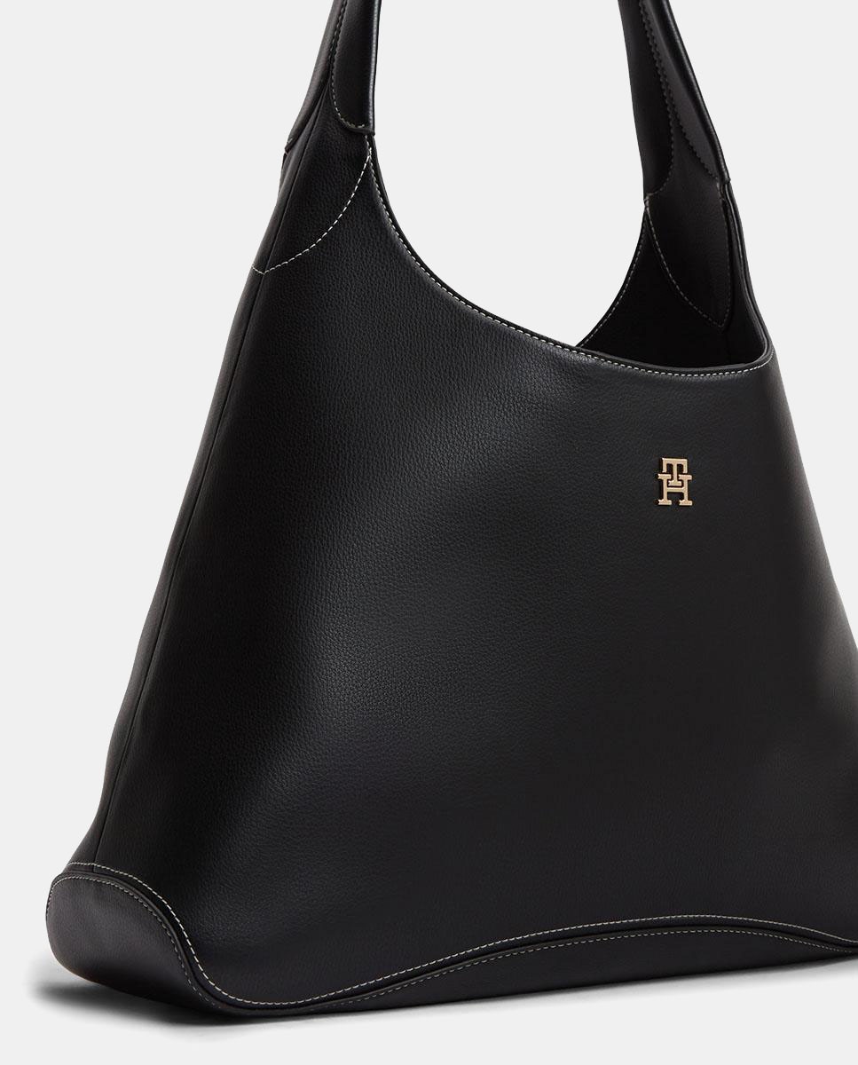 Bolso de hombro de mujer en color - Tommy Hilfiger - Negro Negro-4