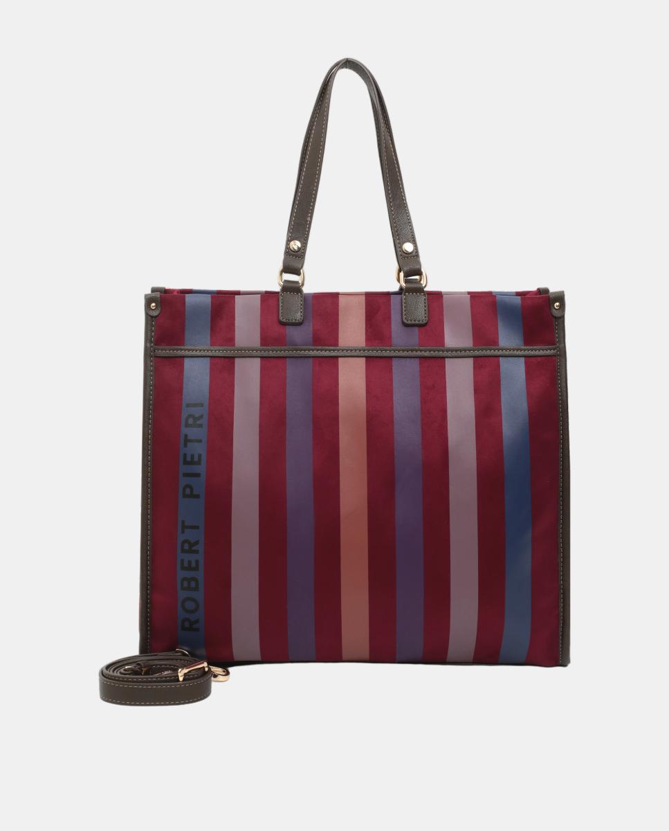 Imagem 0 de Mala Shopper Grande às Riscas Coloridas