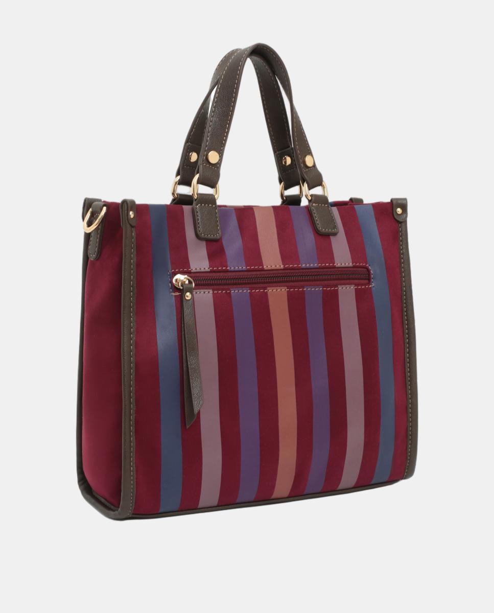 Mala Shopper Mini Riscas às Cores Grená-2