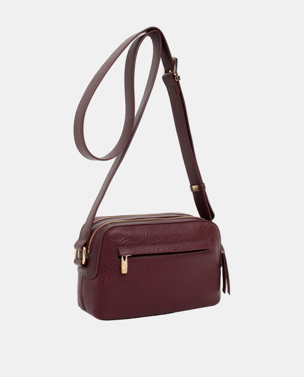 Imagen 2 de BOLSO CROSS BODY PEQUEÑO ASA REGULABLE CON HEBILLA - Robert Pietri - Granate Granate