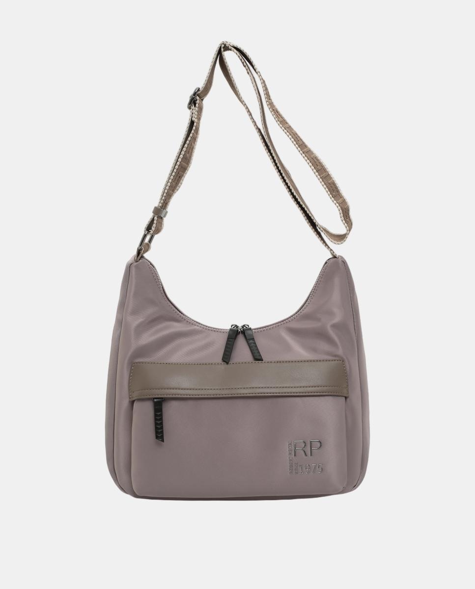 Imagem 0 de Mala Crossbody Hobo com Dois Puxadores e Alça de Tiracolo Decorativa