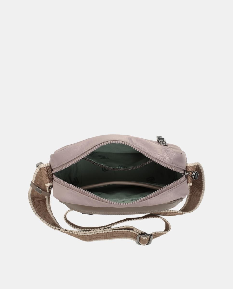 BOLSO CROSS BODY CAMERA PEQUEÑO CON ASA BANDOLERA DECORATIVA - Robert Pietri - Gris Gris-3