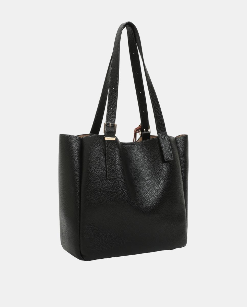 Mala Shopper em PU Granulado Preto-2