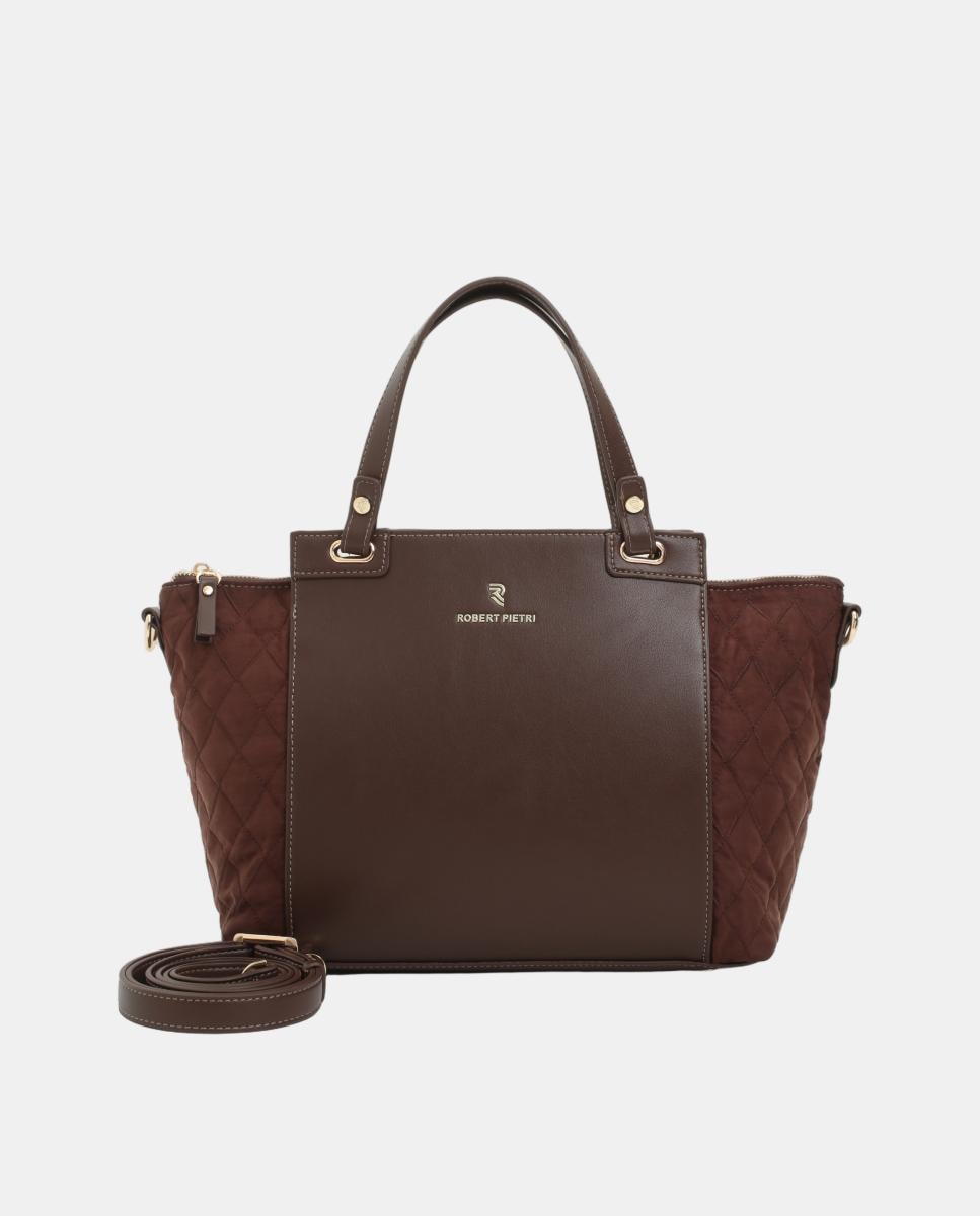 Imagen 1 de BOLSO SHOPPER EFECTO ACOLCHADO EN LATERALES - Robert Pietri - Marrón Marrón