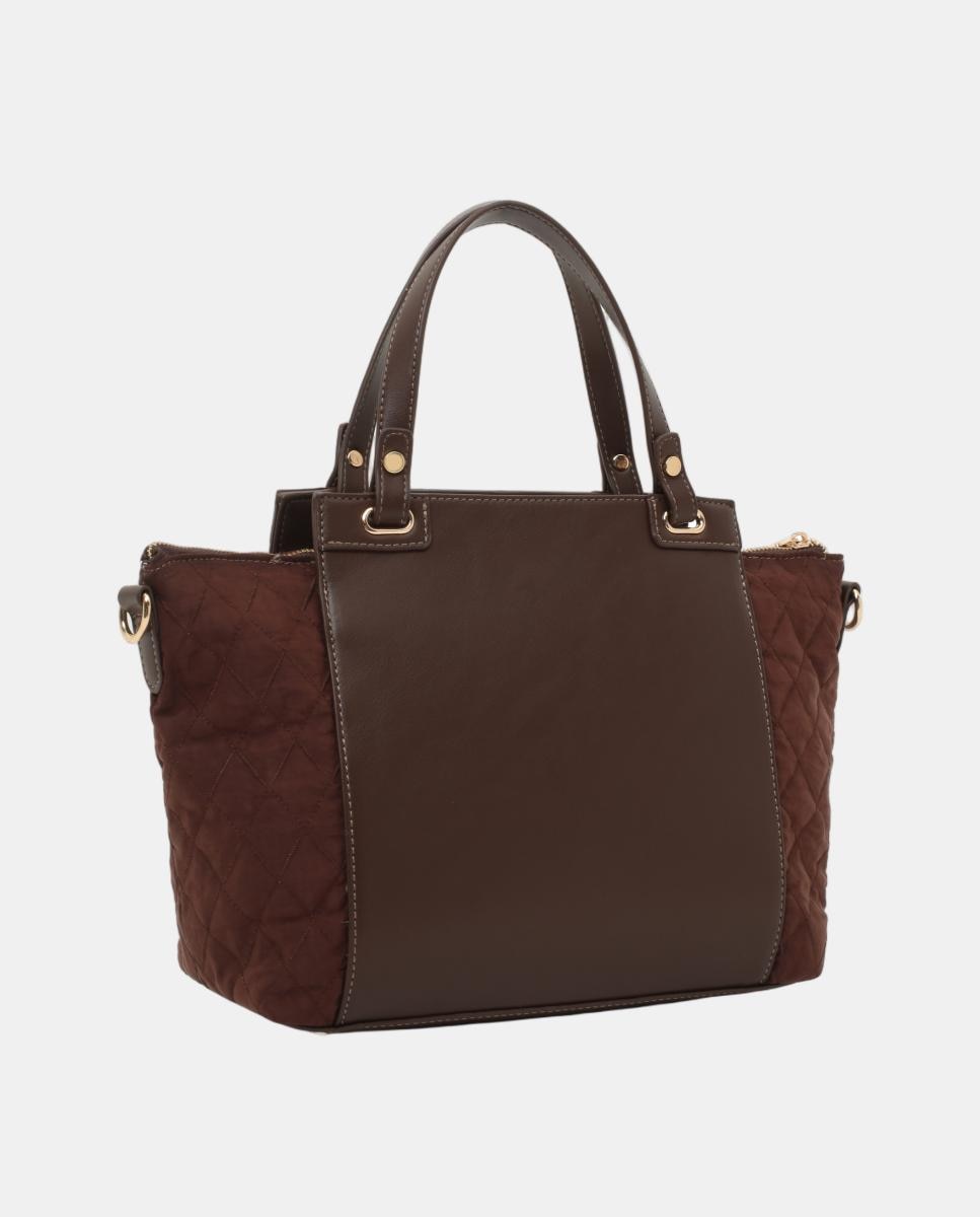 Imagen 2 de BOLSO SHOPPER EFECTO ACOLCHADO EN LATERALES - Robert Pietri - Marrón Marrón