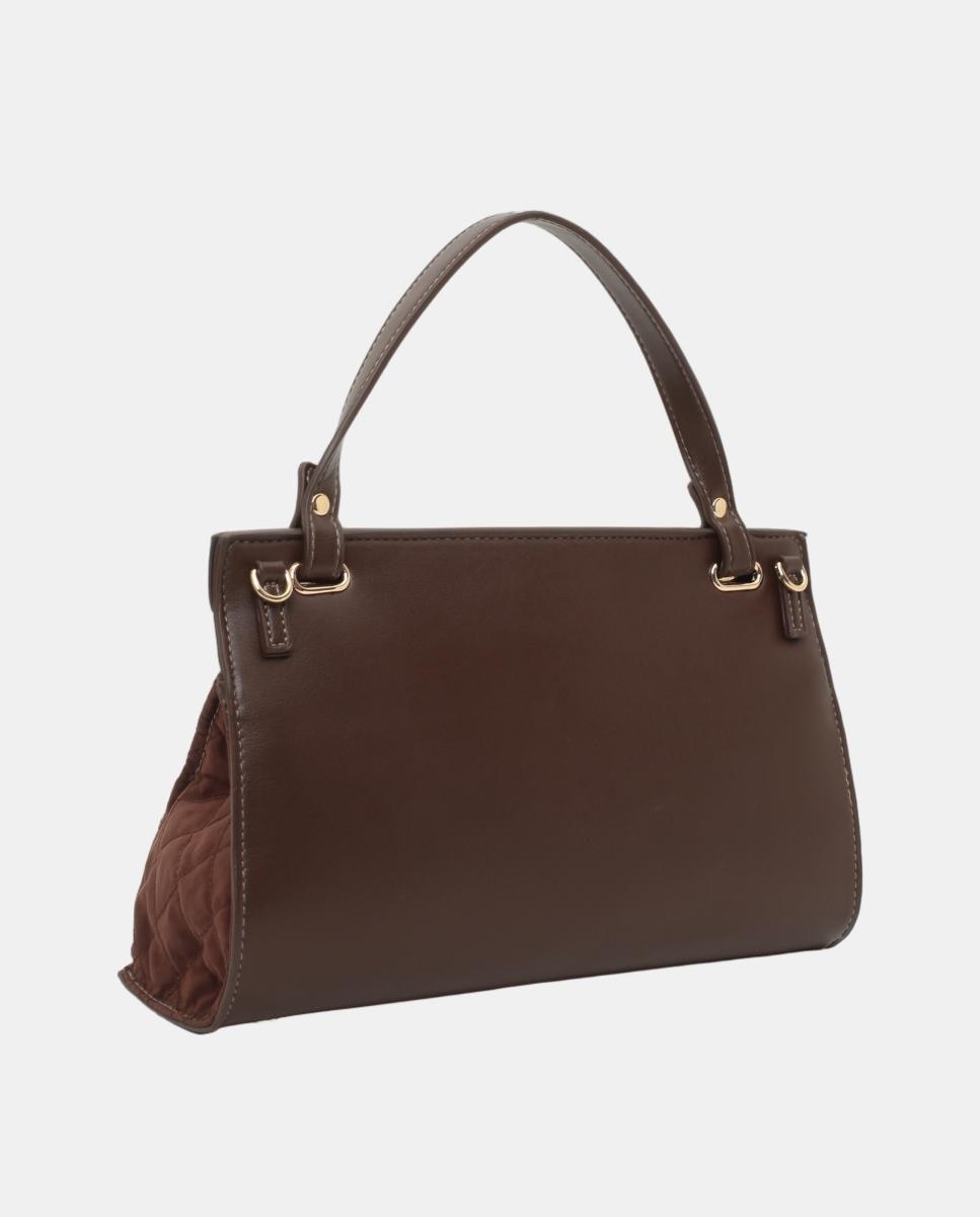 BOLSO CROSSBODY CON SOLAPA Y EFECTO ACOLCHADO - Robert Pietri - Marrón Marrón-2