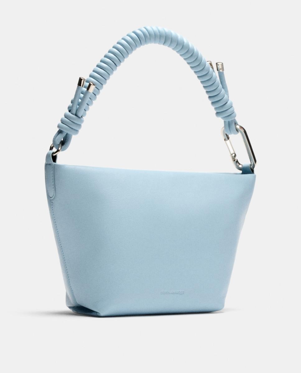 Bolso mediano con cierre de cremallera modelo ARES de Olivia Mareque - Azul claro Azul claro-2