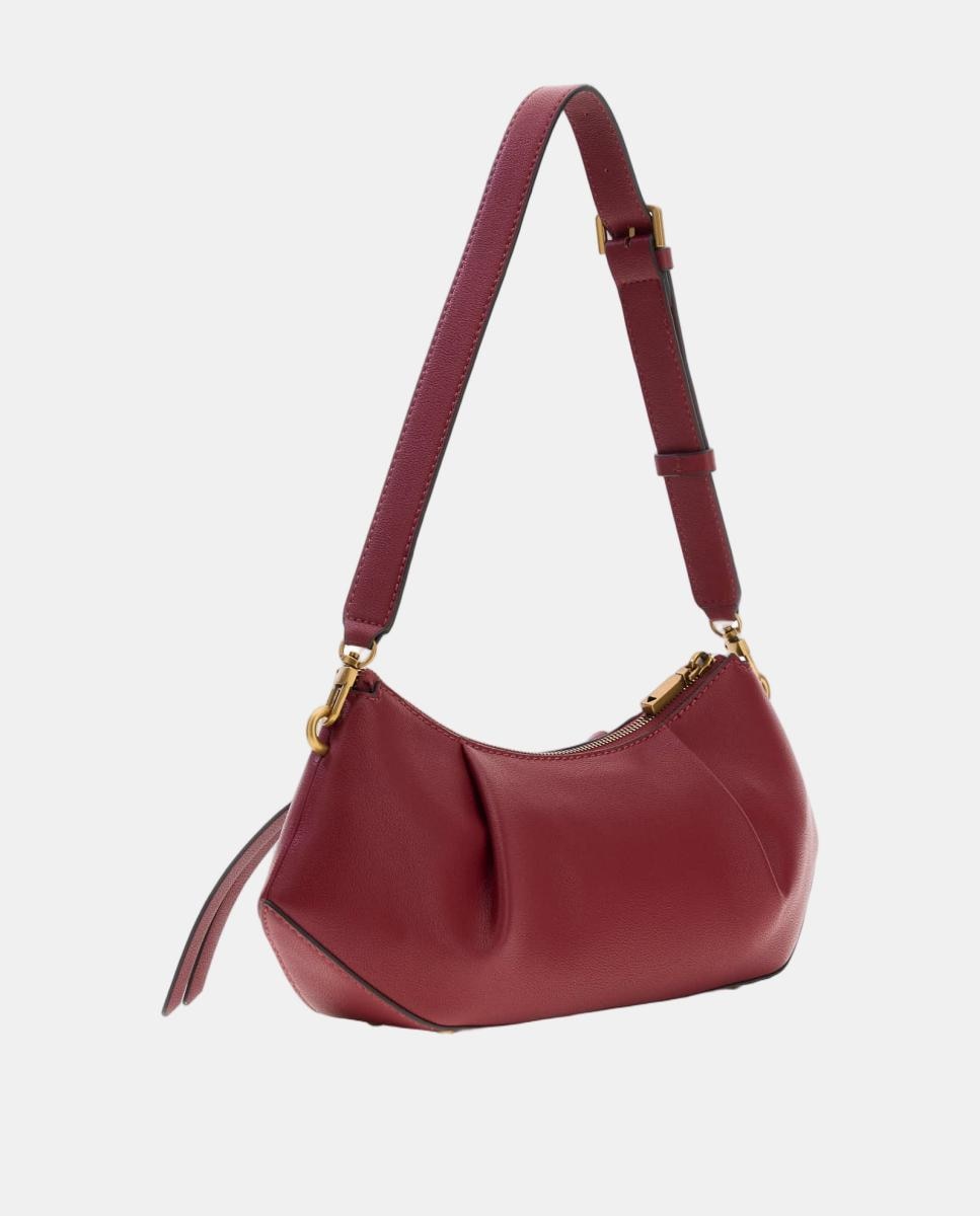 Mala Tipo Baguette com Alça Ajustável e Logótipo Metálico Vermelho-2