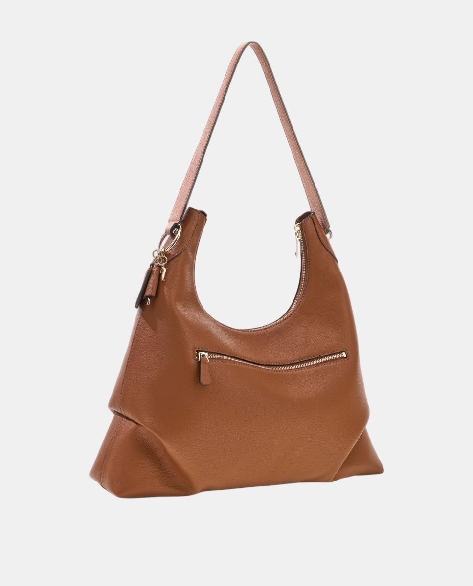 Bolso hobo con asa de hombro y colgante decorativo - Guess - Marrón Marrón-2