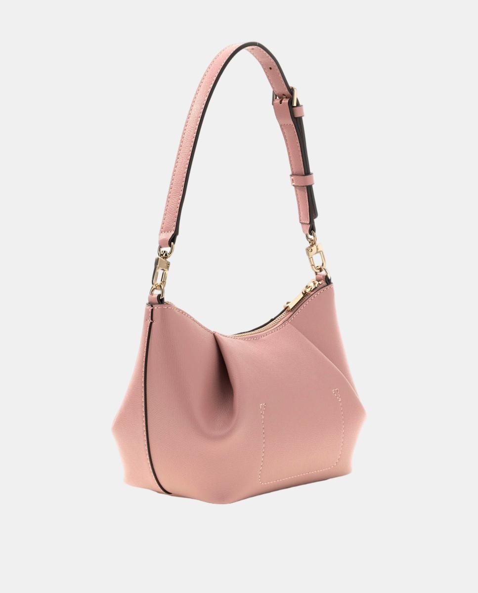 Mala Hobo com Alça Ajustável e Fecho Superior Rosa-3