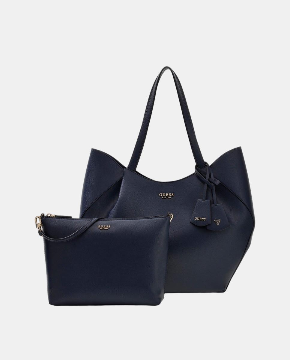 Mala Hobo com Alça Dupla e Pendente Decorativo Azul-marinho-4