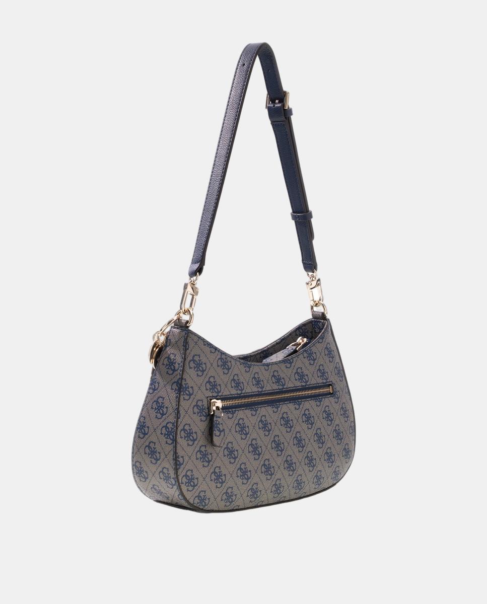 Bolso baguette con asa de hombro y bandolera - Guess - Gris Gris-1