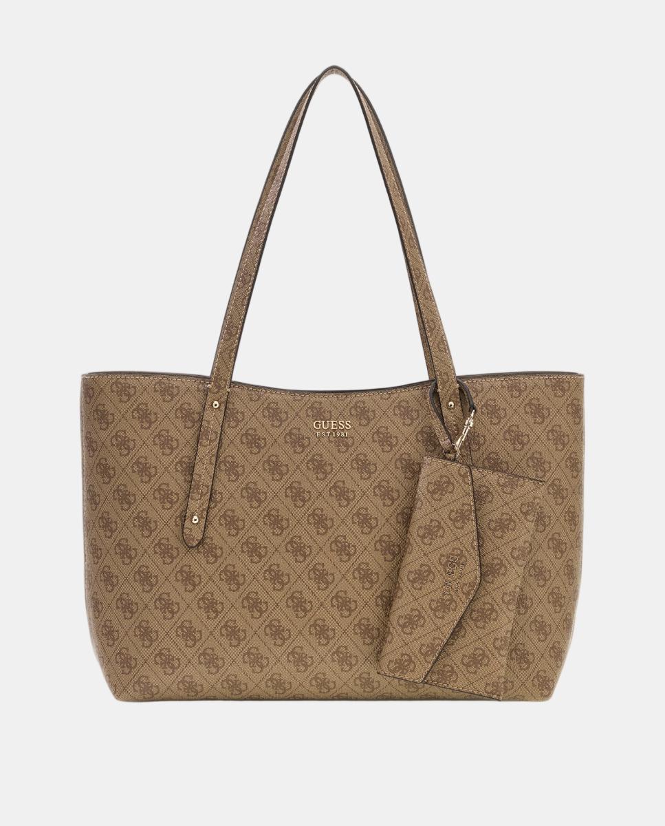 Imagen 1 de Bolso tote con doble asa y neceser a juego - Guess - Beige Beige