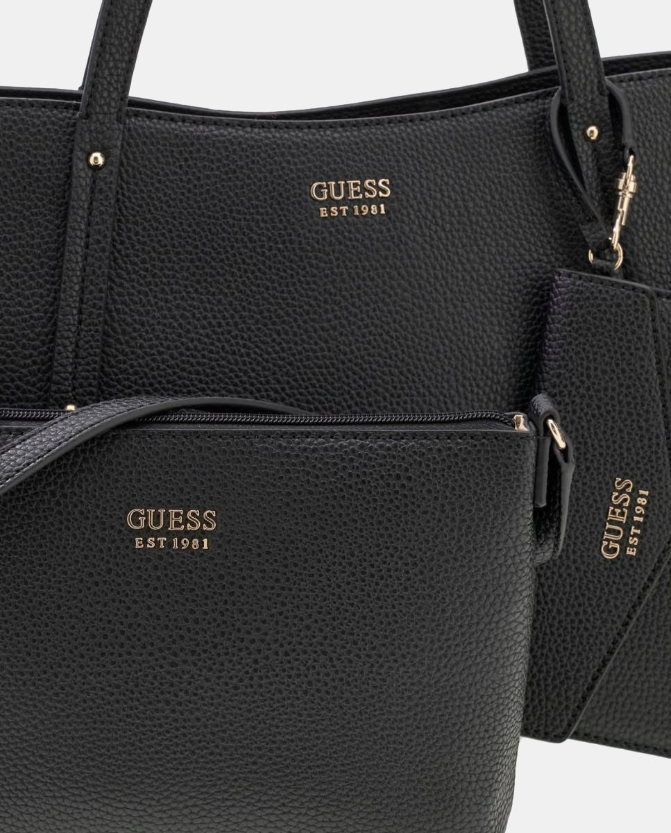 Mala Tipo Tote com Alça Dupla e Nécessaire Amovível Preto-2