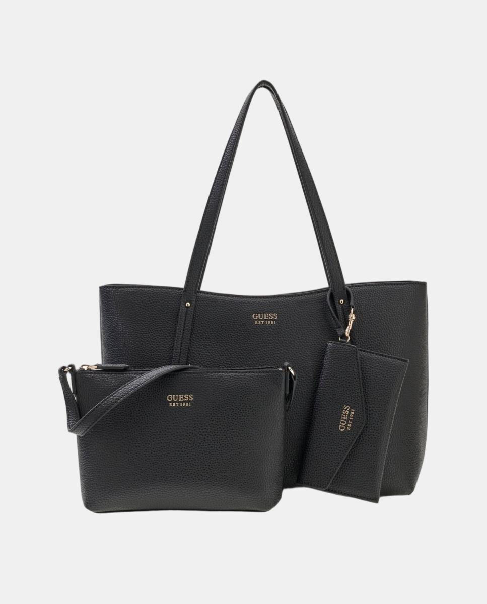 Mala Tipo Tote com Alça Dupla e Nécessaire Amovível Preto-4
