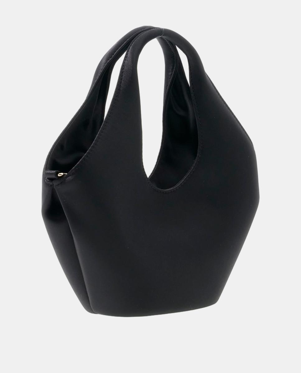Mala Hobo com Alça Perfurada e Logótipo Triangular Preto-2