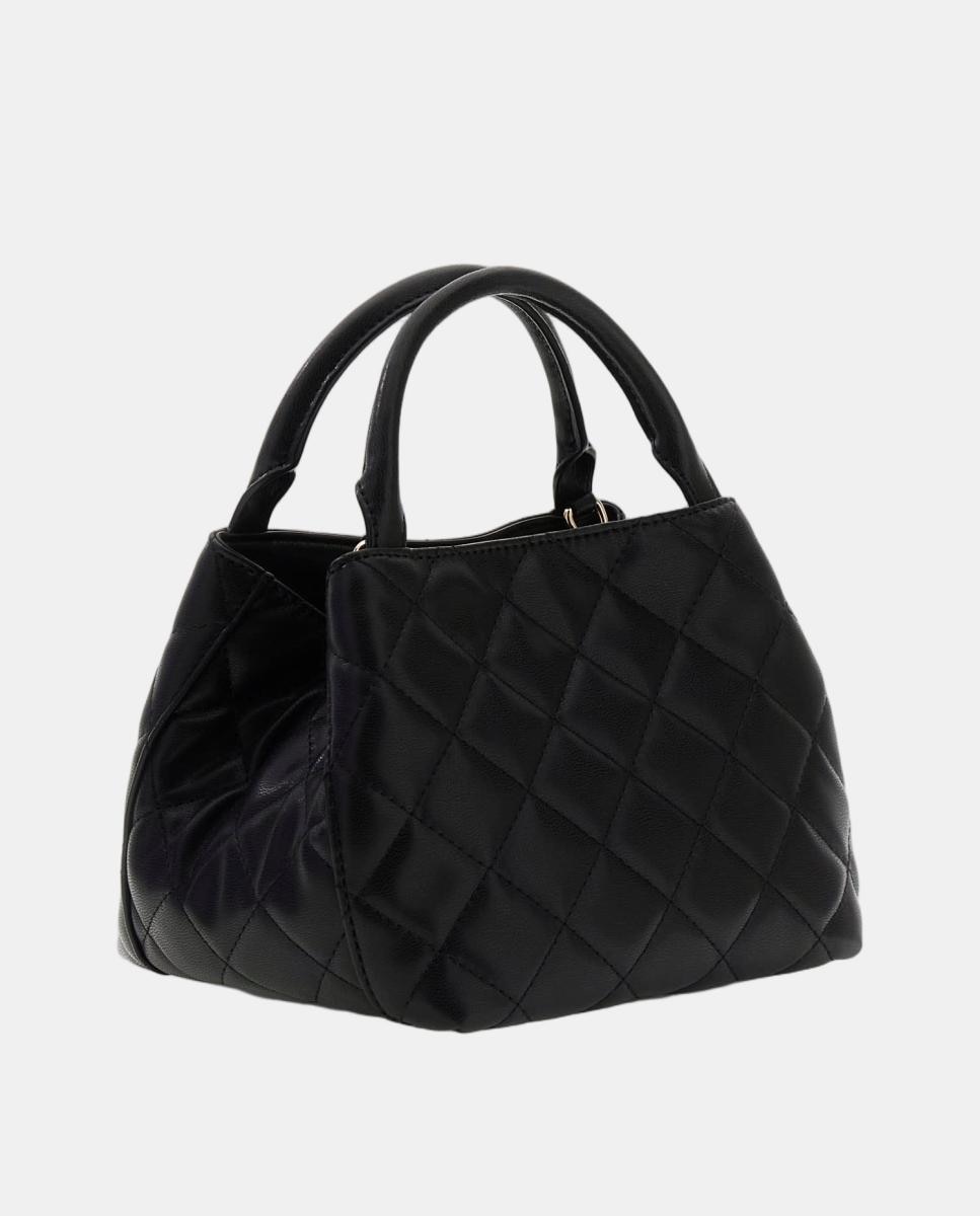 Mala de Mão Acolchoada com Alça Dupla e Logótipo Triangular Preto-4