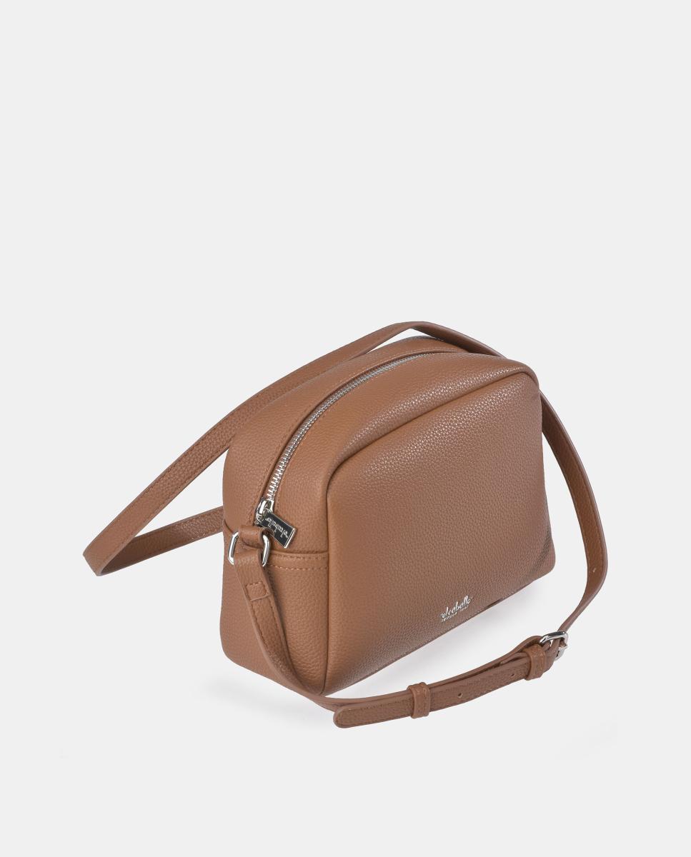 Mala Crossbody em Pele Sintética Castanho-2