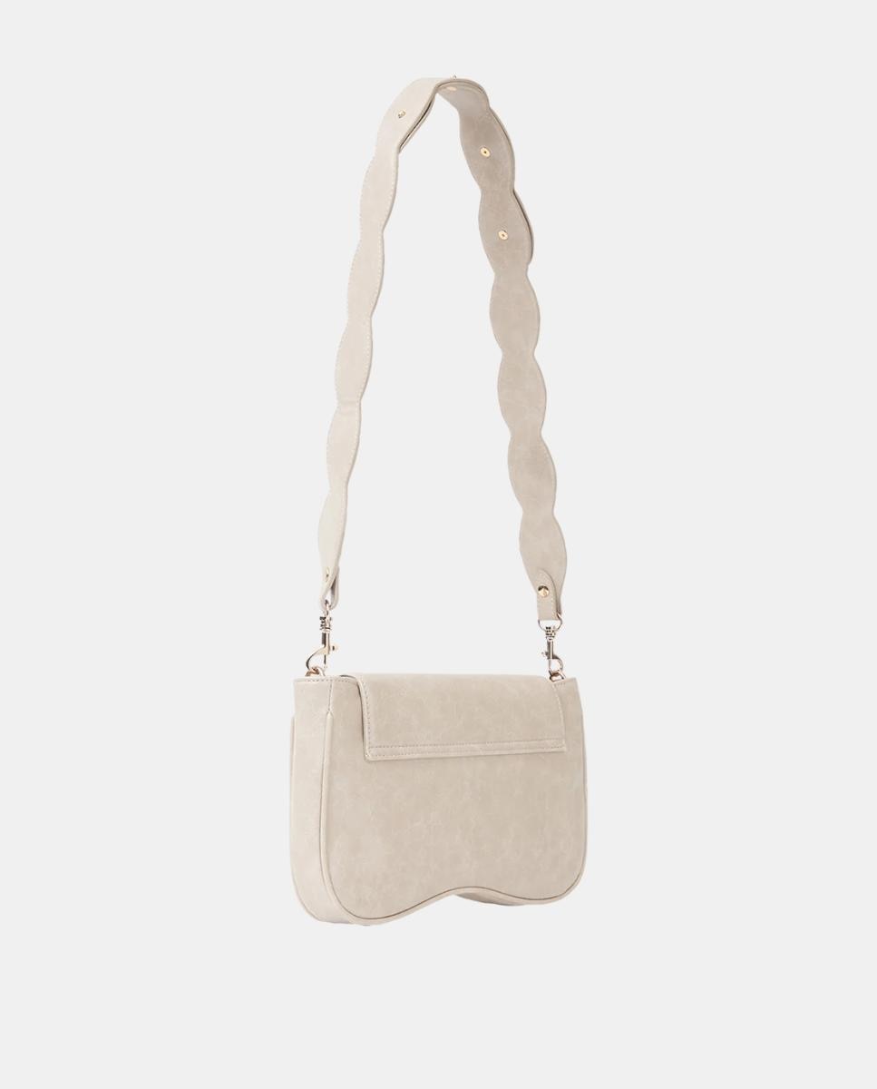 Bolso cruzado regulable modelo LOA MELTED - It's Lava - Beige Beige-2