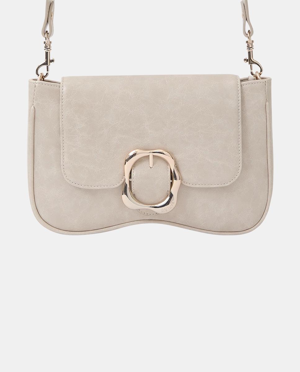 Bolso cruzado regulable modelo LOA MELTED - It's Lava - Beige Beige-3
