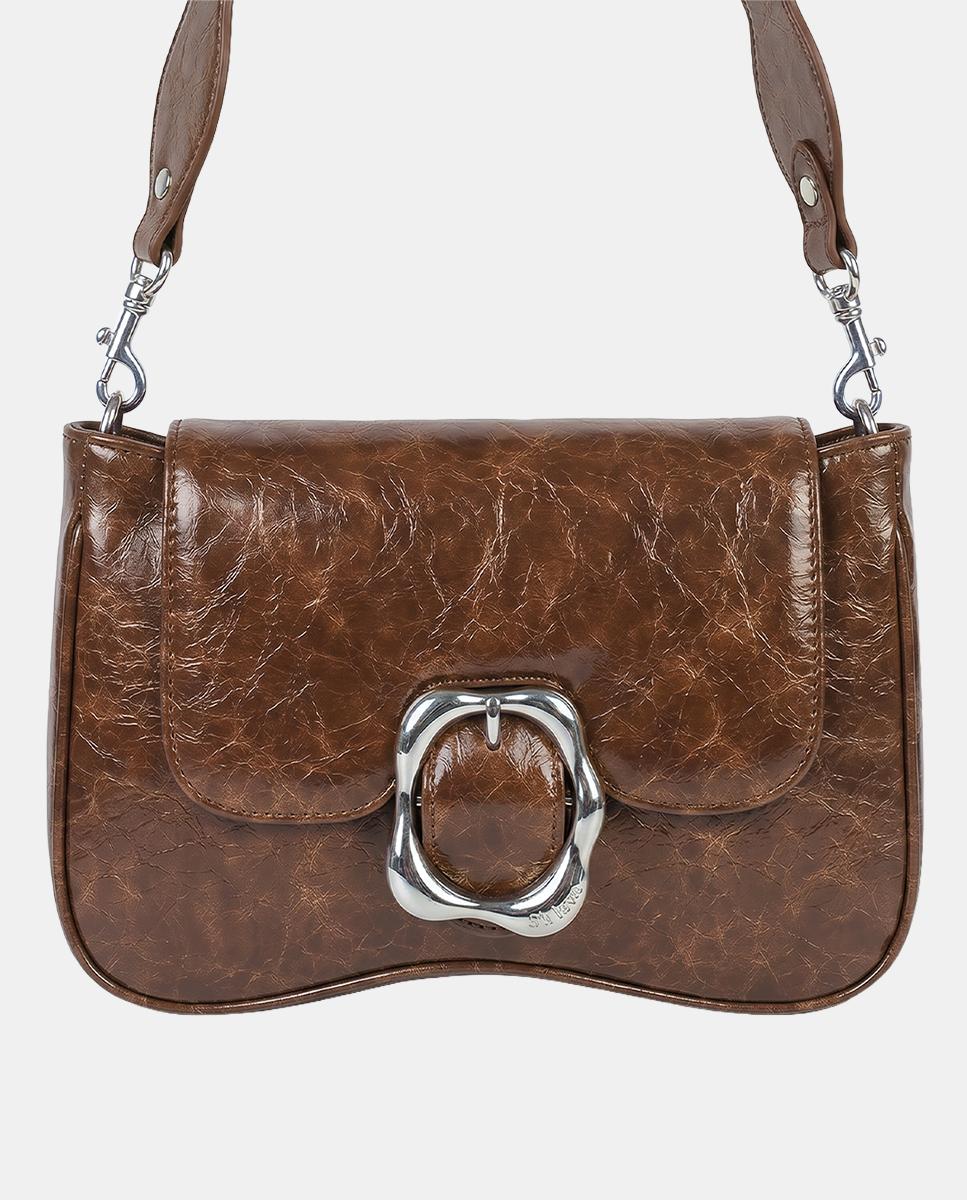 Bolso cruzado regulable modelo LOA MELTED - It's Lava - Marrón Marrón-3
