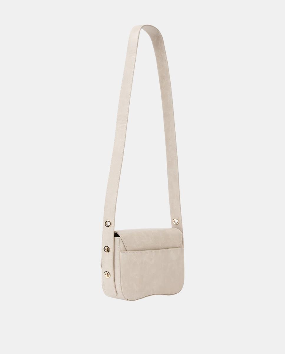 Bolso cruzado regulable modelo ETNA MELTED - It's Lava - Beige Beige-2