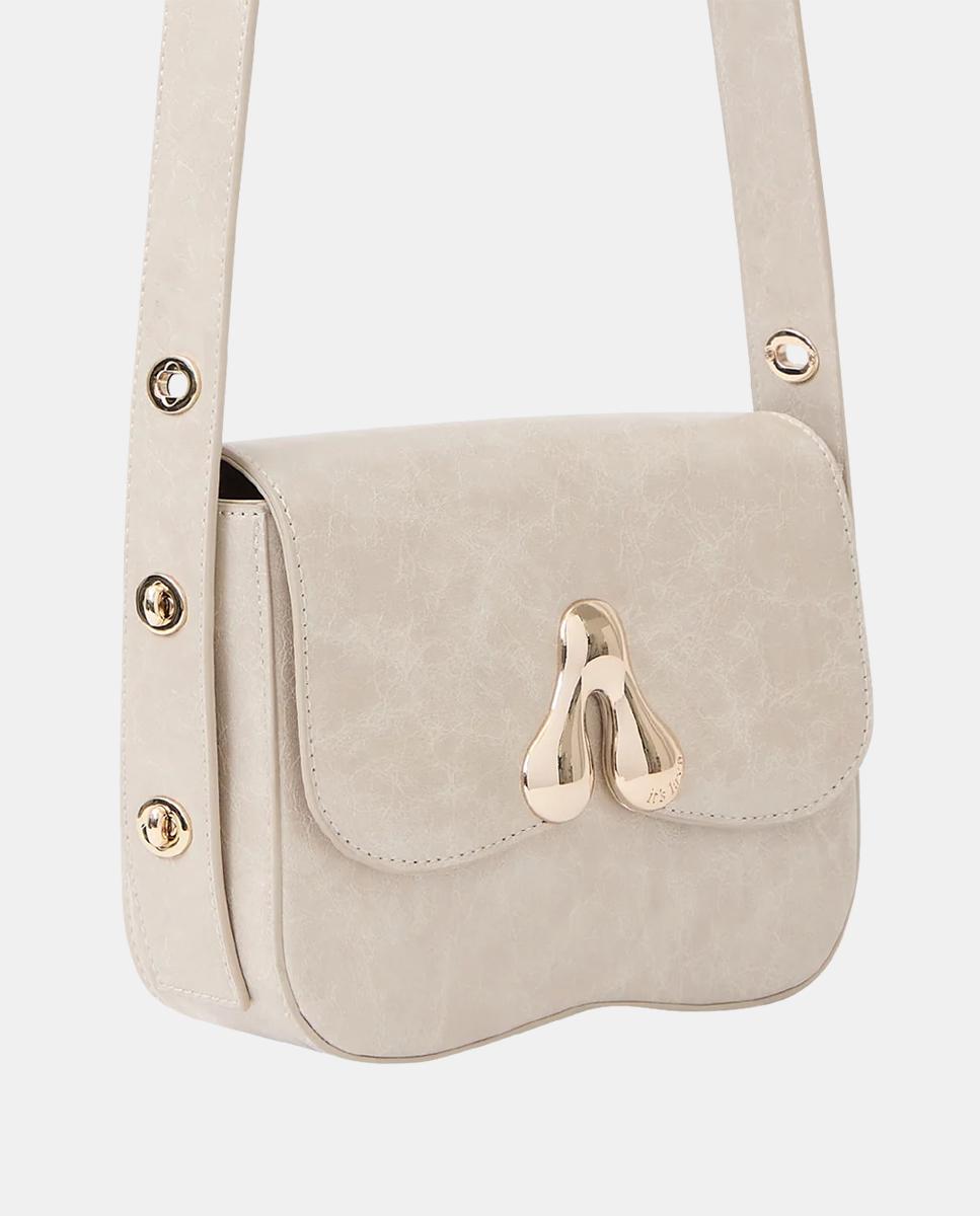 Bolso cruzado regulable modelo ETNA MELTED - It's Lava - Beige Beige-4