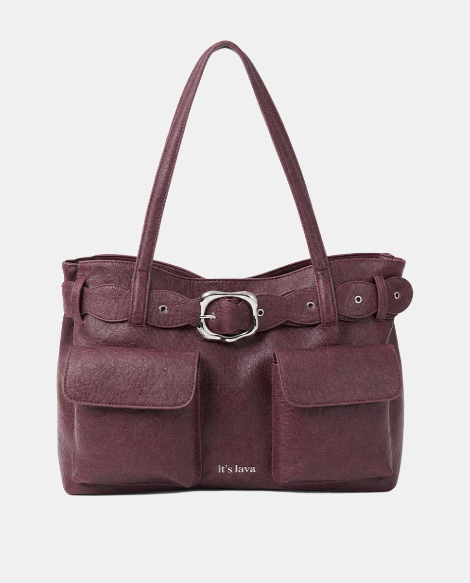 Bolso de hombro modelo TEIDE - It's Lava - Granate Granate-1