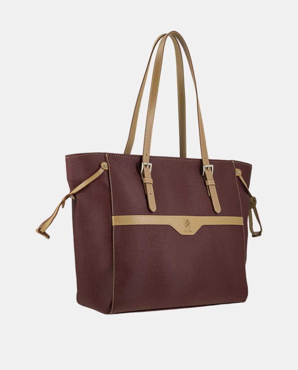 Mala Shopper com Alças Ajustáveis Grená-2