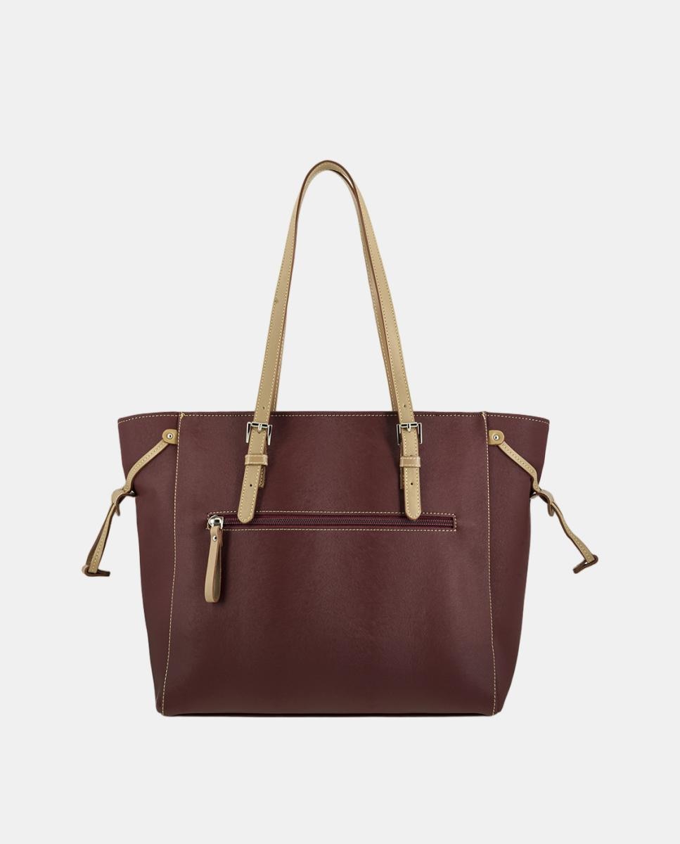 Mala Shopper com Alças Ajustáveis Grená-3