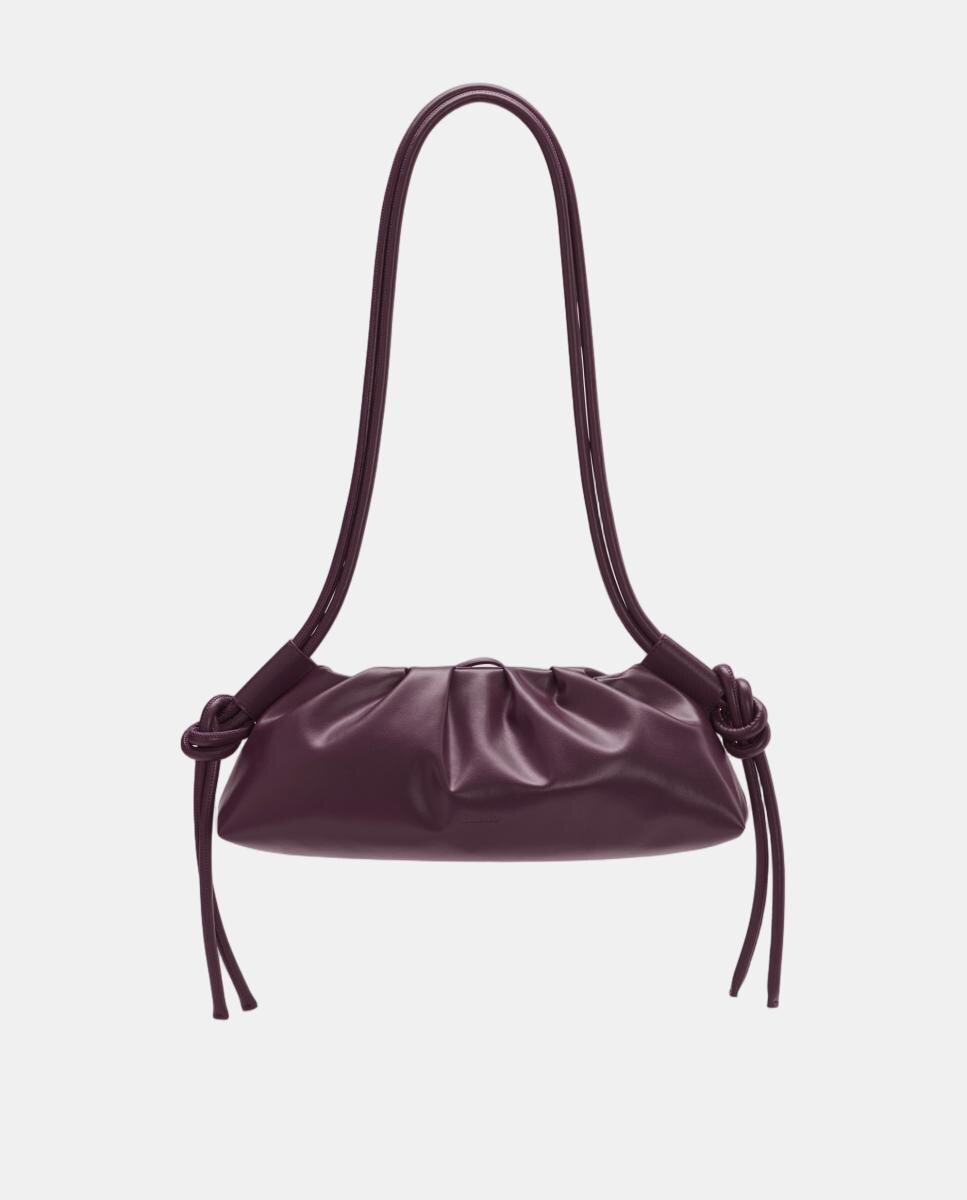 Imagen 0 de Bolso bandolera y hombro modelo Dumpling Granate