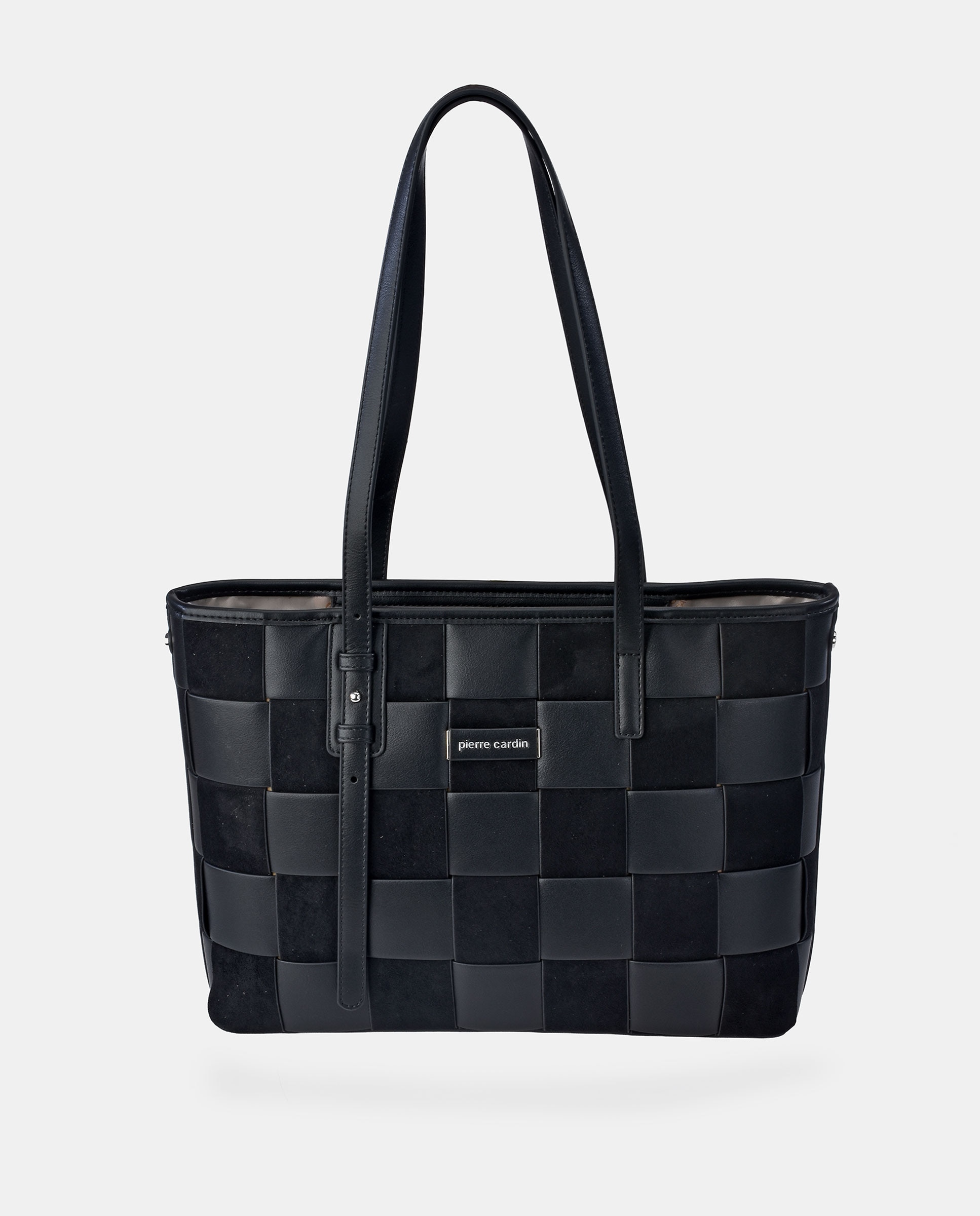 Imagem 0 de Mala Shopper em P.U. aos Quadrados com Alça Dupla