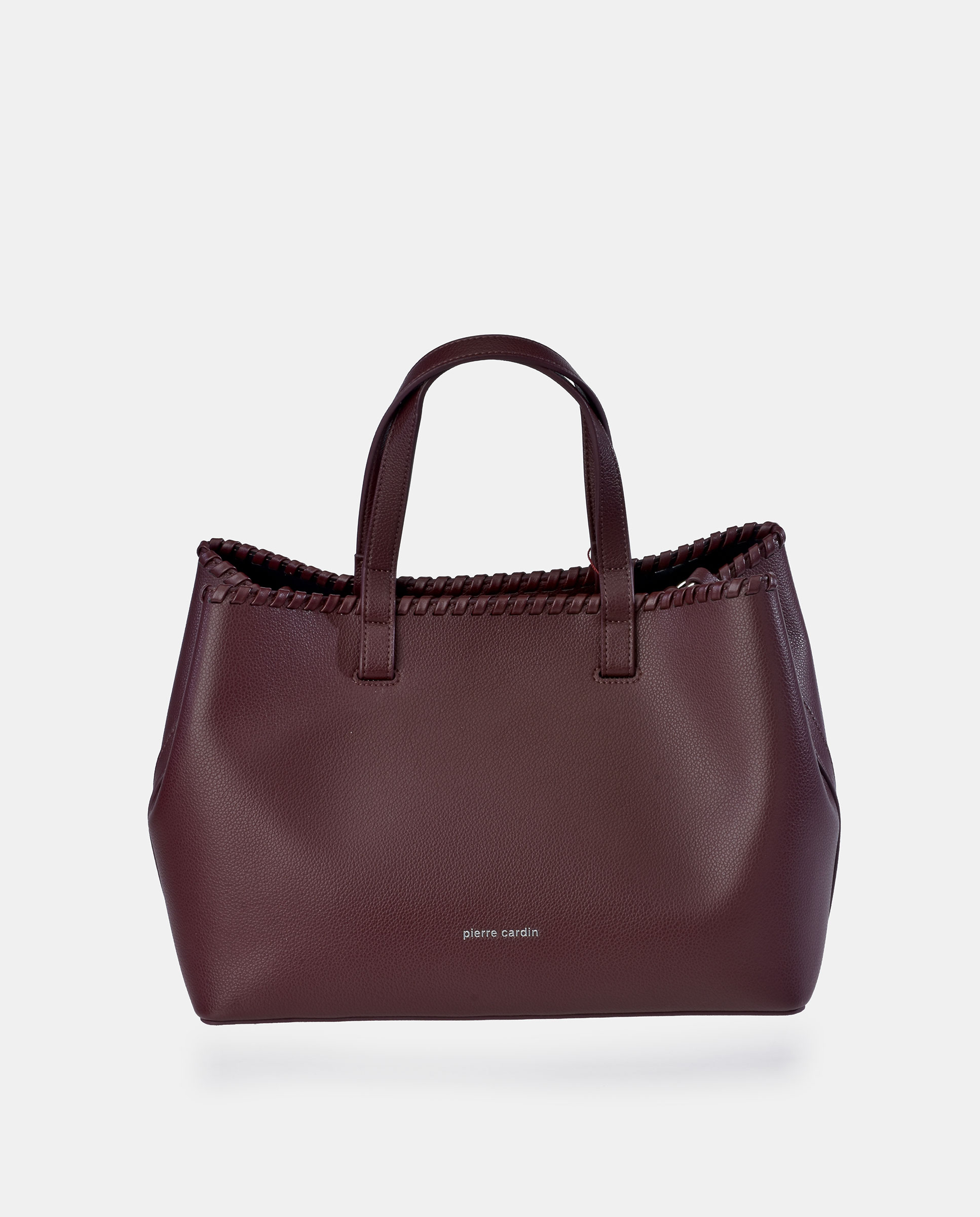 Bolso shopper Pierre Cardin en P.U. con bolsa de mano interior - Rojo oscuro Rojo oscuro-1