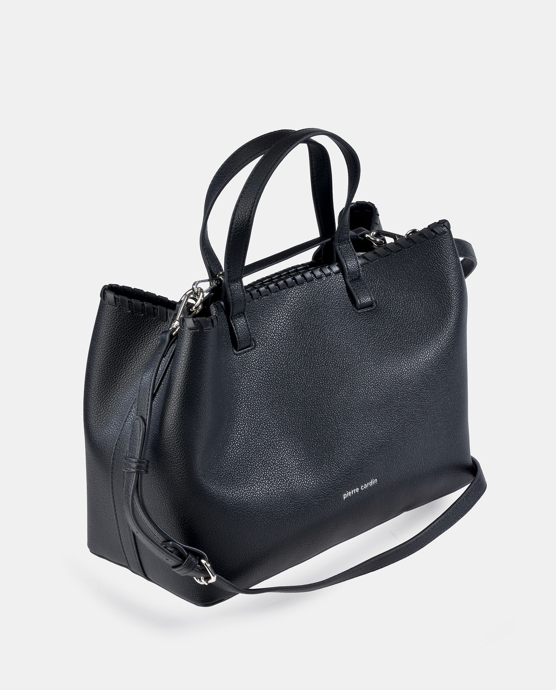 Bolso shopper Pierre Cardin en P.U. con bolsa de mano interior - Negro Negro-2