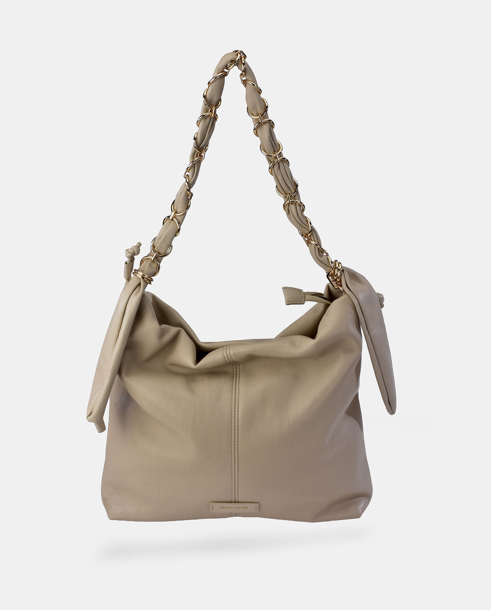 Imagen 0 de Bolso shopper Pierre Cardin en P.U. suave con asa y cadena Beige