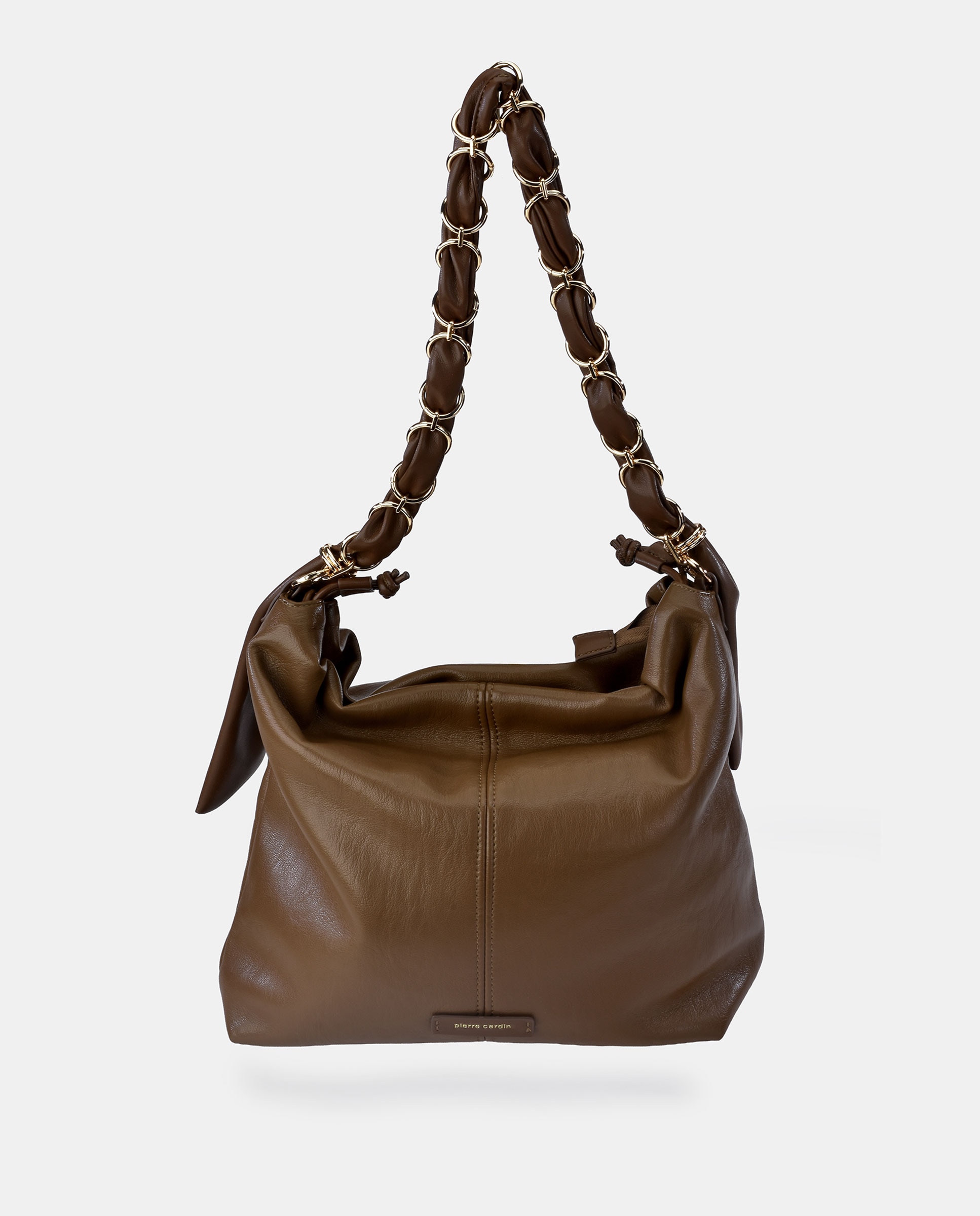 Bolso shopper Pierre Cardin en P.U. suave con asa y cadena - Cuero Cuero-1