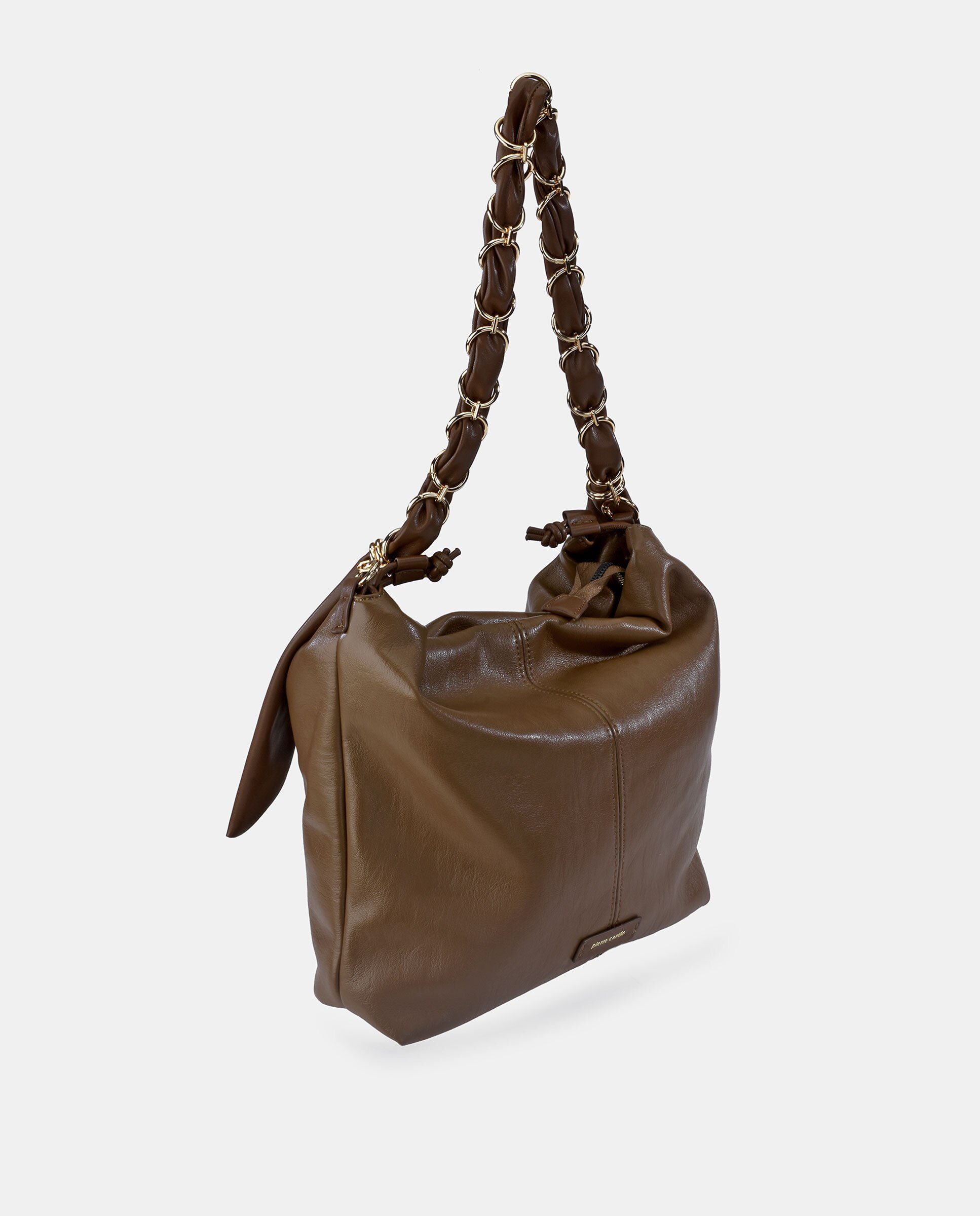 Bolso shopper Pierre Cardin en P.U. suave con asa y cadena - Cuero Cuero-2